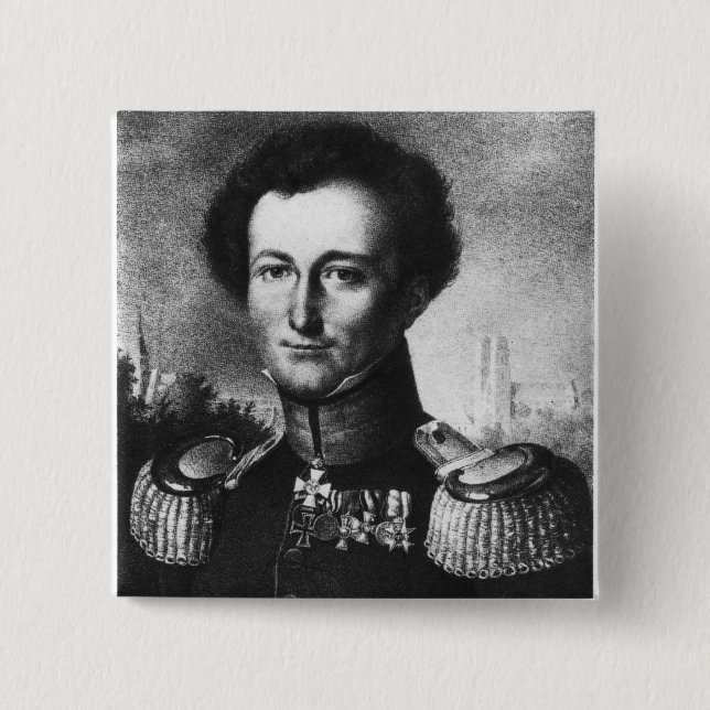 Badge Carré 5 Cm Karl von Clausewitz (Devant)