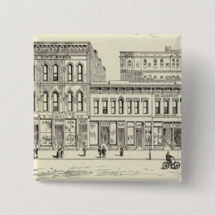 Badge Carré 5 Cm Kearny, Californie et Sacramento East Side