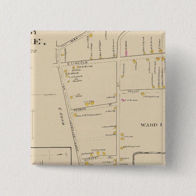 Badge Carré 5 Cm Keene, Ward 12 (Devant)