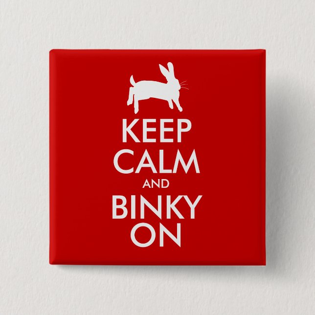 BADGE CARRÉ 5 CM KEEP CALM (Devant)