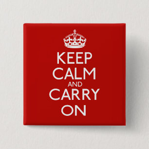 Badge Carré 5 Cm Keep Calm and Carry