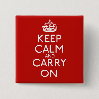 Badge Carré 5 Cm Keep Calm and Carry