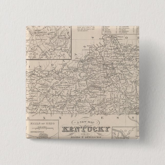 Badge Carré 5 Cm Kentucky 3 (Devant)