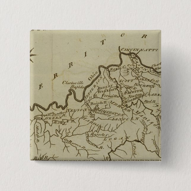 Badge Carré 5 Cm Kentucky 5 (Devant)