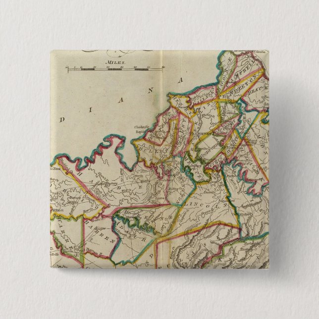 Badge Carré 5 Cm Kentucky 6 (Devant)