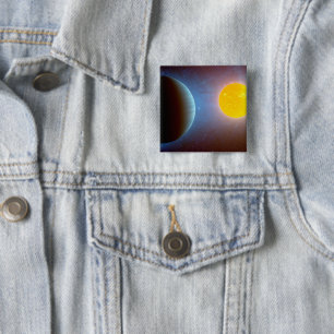 Badge Carré 5 Cm Kepler-10 Star System.