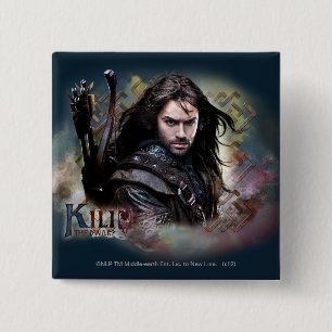 Badge Carré 5 Cm KILI THE DWARF™ Avec Nom