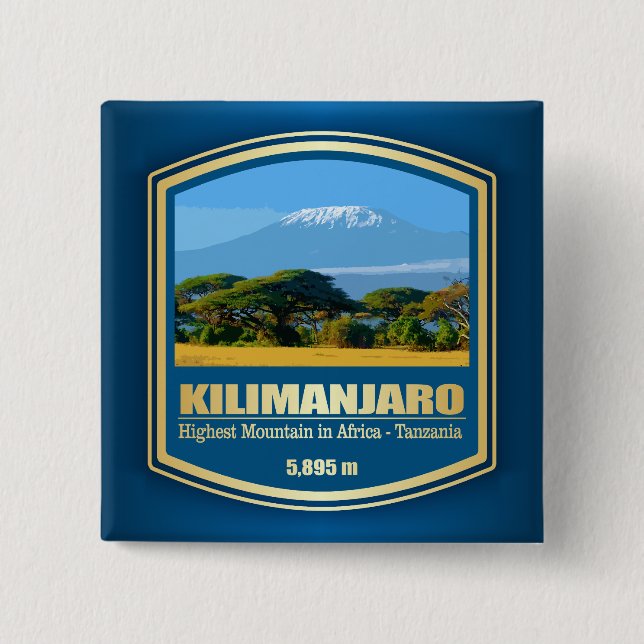 Badge Carré 5 Cm Kilimandjaro (PF) (Devant)