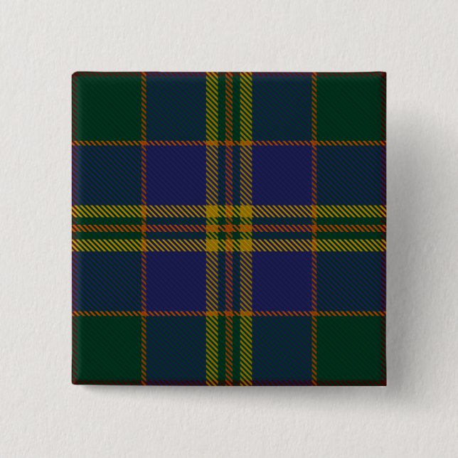 Badge Carré 5 Cm Kilkenny Comté Tartan irlandais (Devant)