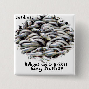 Badge Carré 5 Cm King Harbor-Sardines_