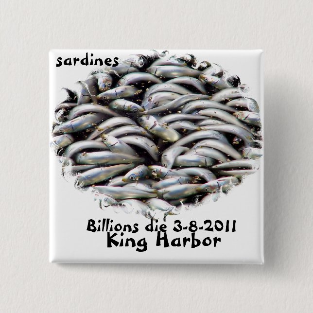 Badge Carré 5 Cm King Harbor-Sardines_ (Devant)