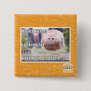Badge Carré 5 Cm Kitteh de vol plané