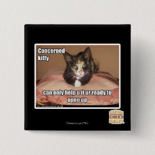 Badge Carré 5 Cm Kitty intéressé