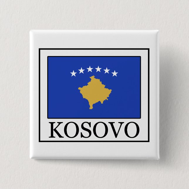 Badge Carré 5 Cm Kosovo (Devant)