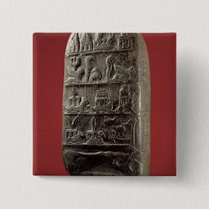 Badge Carré 5 Cm Kudurru du Roi Melishikhu II