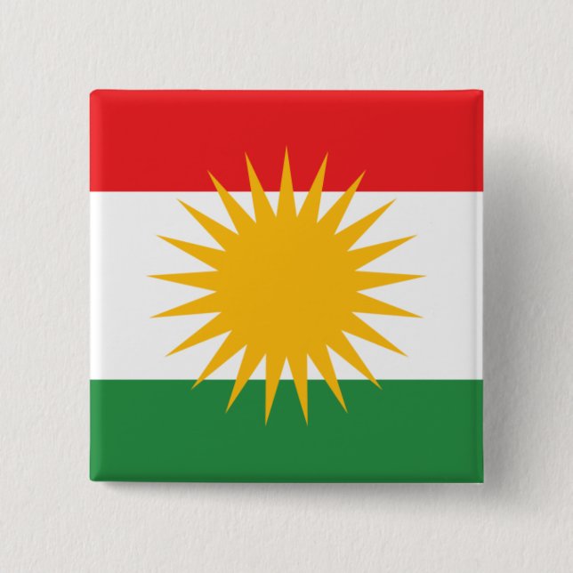 Badge Carré 5 Cm kurdistan (Devant)