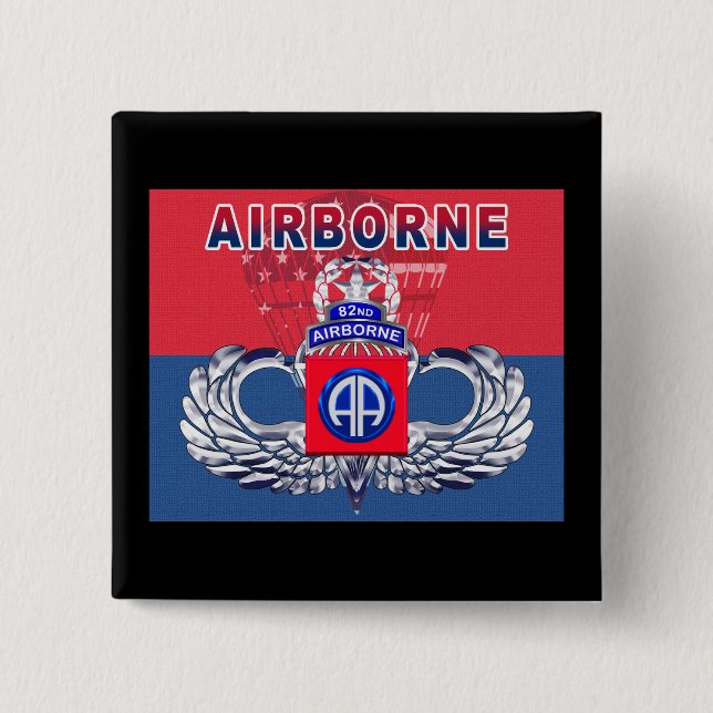 Badge Carré 5 Cm La 82e division aéroportée doit avoir (Devant)