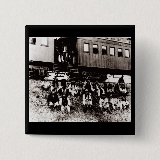 Badge Carré 5 Cm La bande de Geronimo (Devant)