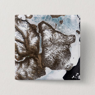 Badge Carré 5 Cm La banquise maritime longe le littoral de l'est du