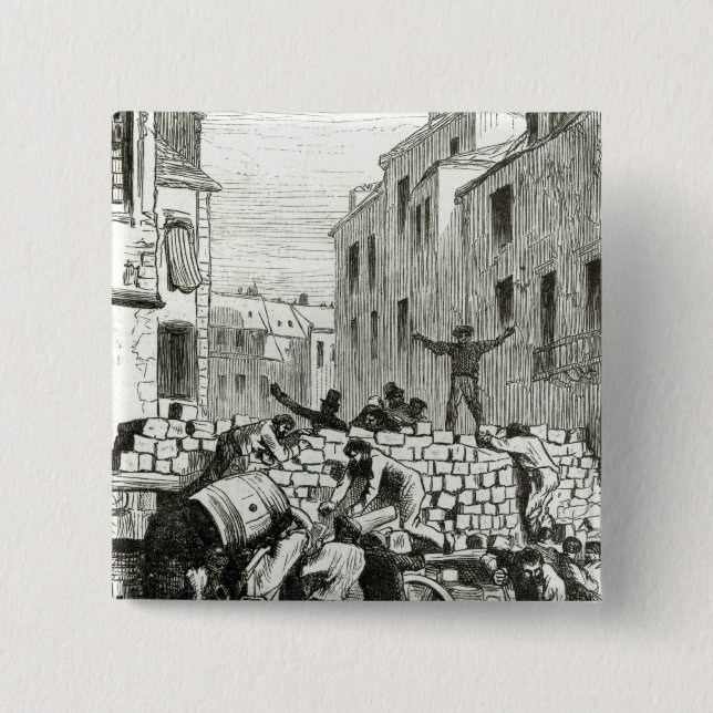 Badge Carré 5 Cm La barricade (Devant)