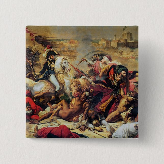 Badge Carré 5 Cm La bataille d'Aboukir, le 25 juillet 1799 (Devant)