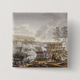 Badge Carré 5 Cm La bataille de Friedland, le 14 juin 1807, gravée