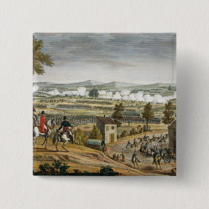 Badge Carré 5 Cm La bataille de Lutzen, le 2 mai 1813, gravée par