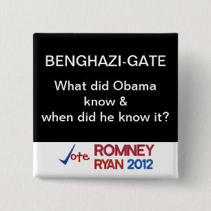 Badge Carré 5 Cm La Benghazi-Porte ce qui a fait Obama savent ?