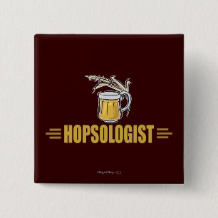 Badge Carré 5 Cm La bière drôle