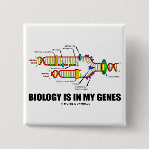 Badge Carré 5 Cm La biologie est dans mes gènes (la reproduction