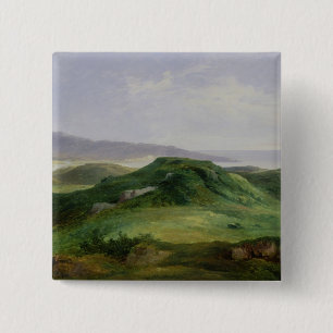 Badge Carré 5 Cm La bouche de la rivière Bidassoa