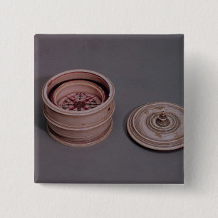 Badge Carré 5 Cm La boussole du marin dans un cas en ivoire