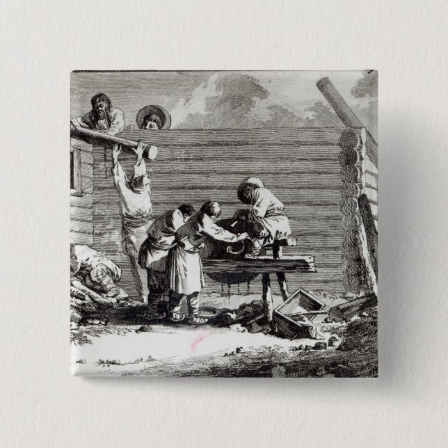 Badge Carré 5 Cm La broyeur (Devant)