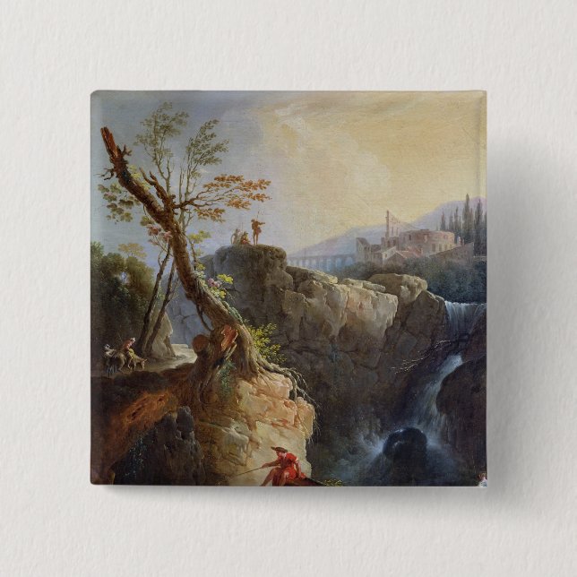 Badge Carré 5 Cm La cascade, 1773 (Devant)