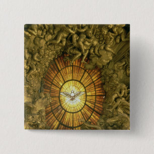 Badge Carré 5 Cm La chaise de St Peter