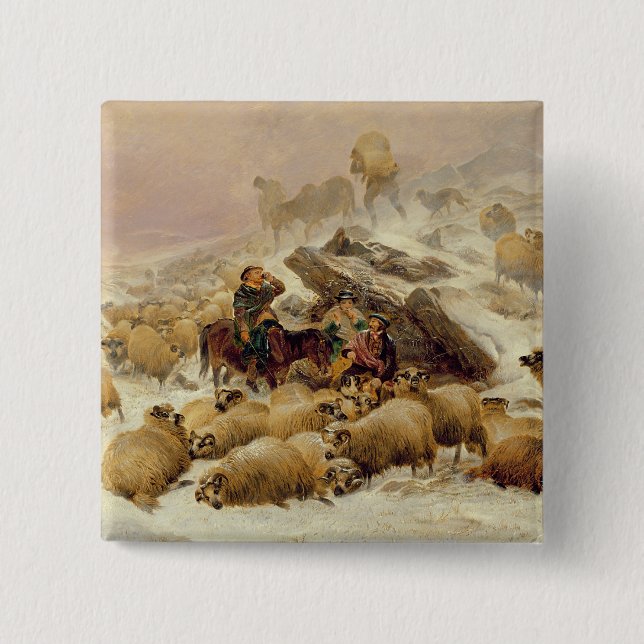Badge Carré 5 Cm La chaleur d'une drachme petite (Devant)