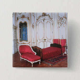 Badge Carré 5 Cm La chambre à coucher d'Elizabeth de la Bavière