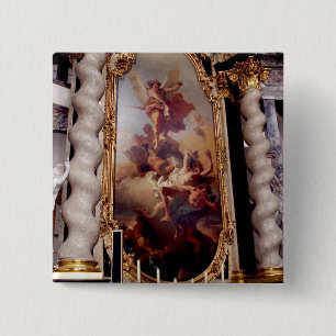 Badge Carré 5 Cm la chapelle Hofkirche du Residenz Palace,