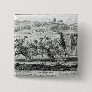 Badge Carré 5 Cm La chasse des montagnes, le 21 février 1745