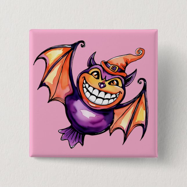 Badge Carré 5 Cm La chauve-souris (Devant)