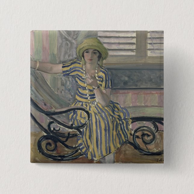 Badge Carré 5 Cm La cigarette (Devant)