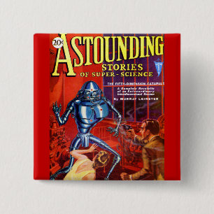 Badge Carré 5 Cm La cinquième catapulte dimensionnelle !