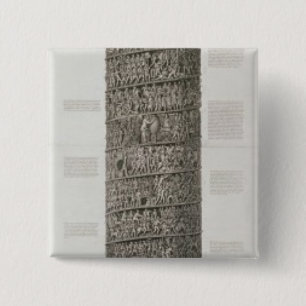 Badge Carré 5 Cm La colonne de Trajan (gravure)