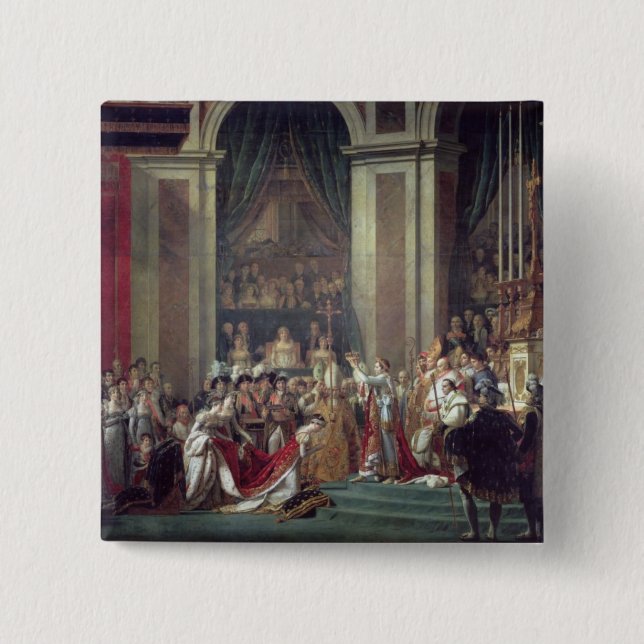 Badge Carré 5 Cm La consécration du napoléon d'empereur (Devant)