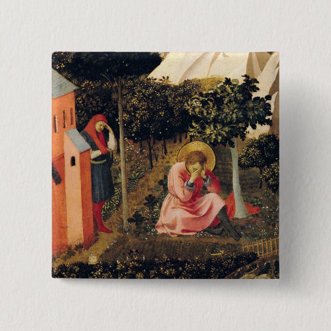 Badge Carré 5 Cm La conversion de St Augustine (Devant)