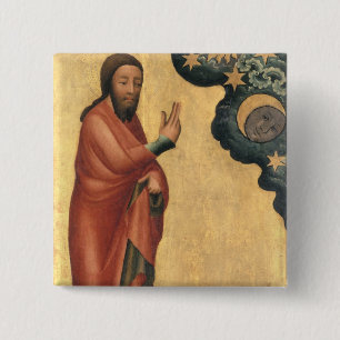 Badge Carré 5 Cm La création du Sun, de la lune et des étoiles