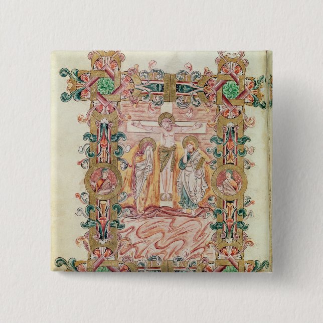 Badge Carré 5 Cm La crucifixion (Devant)