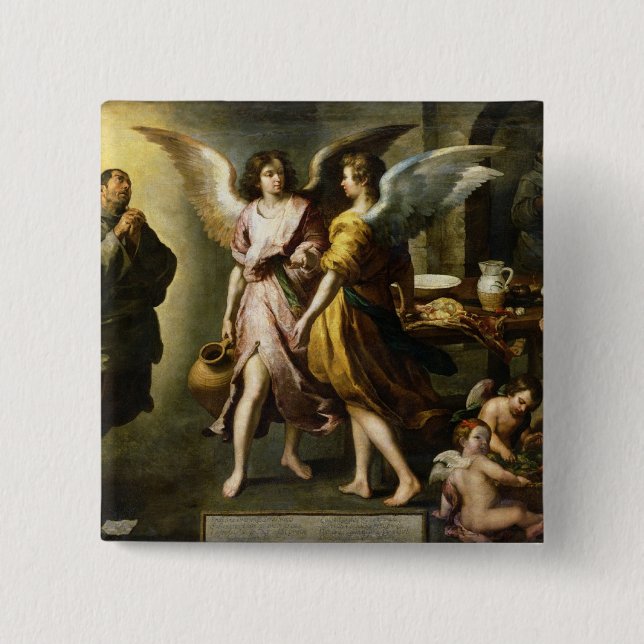 Badge Carré 5 Cm La cuisine des anges, 1646 (Devant)