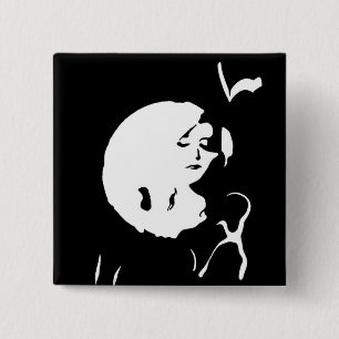 Badge Carré 5 Cm La Dame