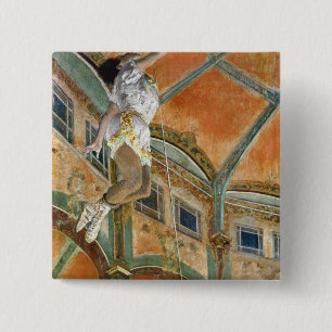 Badge Carré 5 Cm La de Mlle La d'Edgar Degas chez le Cirque